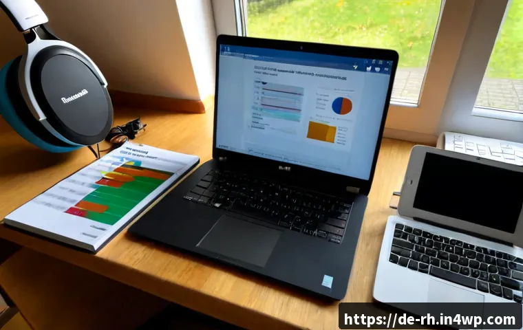 Home 17 온라인 강의 자원 유용성 분석 - Photorealistic home study scene in Germany, an adult learner at a tidy wooden desk comparing online ...